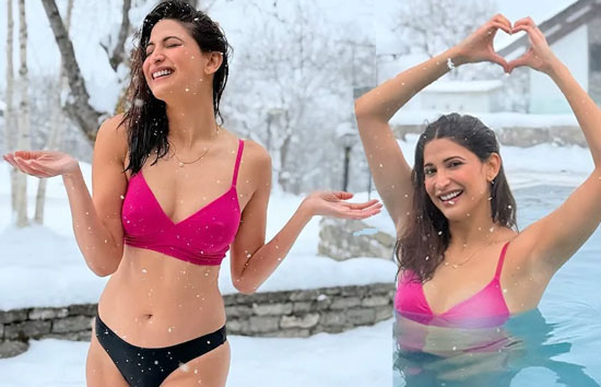 कड़ाके की ठंड में अहाना कुमरा ने बिकिनी पहन पूल में लगाई आग, फैंस लिए शेयर की फोटो  