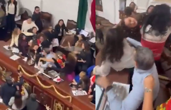 मैक्सिको सिटी में जोरदार हंगामा, महिला विधायकों ने खींचे एक-दूसरे के बाल 