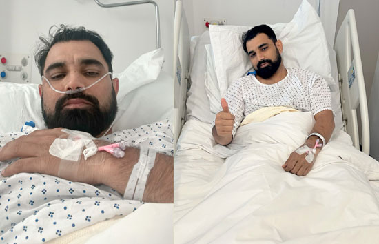 सर्जरी के बाद सामने आई मोहम्मद शमी की पहली तस्वीर, मुश्किल दौर में दिखे मुस्कराते 