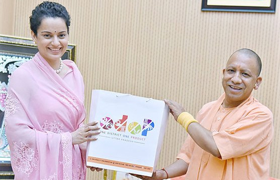 अभिनेत्री कंगना रनौत ने मुख्यमंत्री योगी आदित्यनाथ से मुलाकात