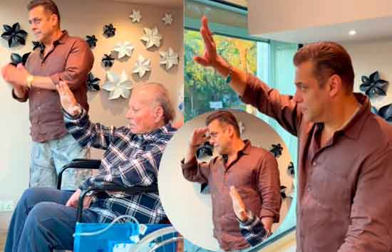 परिवार संग सलमान ने फैंस को दी ईद की बधाई, किया सलाम, व्हील चेयर पर नजर आये पिता सलीम खान 