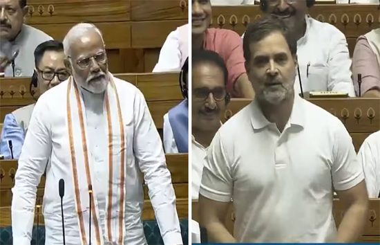संसद में 'हिंदू' पर रार, राहुल गांधी के बयान पर पीएम मोदी और शाह ने उन्हें घेरा 