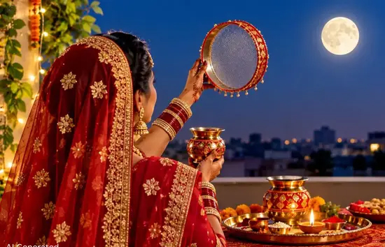 सुहागिनों का महापर्व आज; झटपट नोट करें दिल्ली समेत अन्य शहरों में चांद निकलने का सही समय और पूजा मुहूर्त।