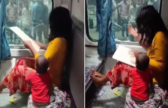 पर्स चोरी होने के बाद महिला ने खोया आपा, ट्रेन में AC कोच का तोड़ा शीशा