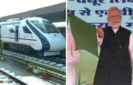 प्रधानमंत्री मोदी ने मुंबई-सोलापुर वंदे भारत और मुंबई-साईंनगर शिरडी वंदे भारत को दिखाई हरी झंडी 