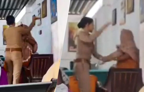 वाराणसी : महिला दारोगा की दबंगई! 8 सेकेंड में महिला के जड़े 5 थप्पड़,  वीडियो वायरल 